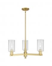 Innovations Lighting 716-3CR-SG-G804 - Clymer - 3 Light - 26 inch - Satin Gold - Stem hung - Flush Mount