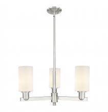 Innovations Lighting 716-3CR-SN-G801 - Clymer - 3 Light - 26 inch - Satin Nickel - Stem hung - Flush Mount