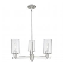 Innovations Lighting 716-3CR-SN-G802 - Clymer - 3 Light - 26 inch - Satin Nickel - Stem hung - Flush Mount