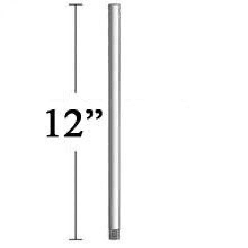 12" DOWN ROD IN FLAT WHITE