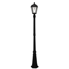 Gama Sonic 98B001 - Royal Bulb Solar Lamp Post with GS Solar LED Light Bulb - Black Finish