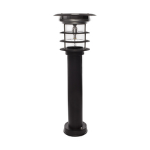 Gama Sonic 214001 - Black Stainless Steel Solar Bollard Lamp