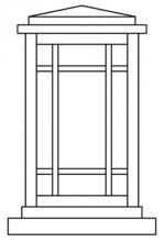 Arroyo Craftsman AVC-6WO-BK - 6" avenue column mount