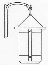 Arroyo Craftsman BB-14TLTN-BK - 14" berkeley tall-long body wall mount