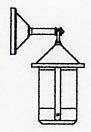 Arroyo Craftsman BB-6F-BK - 6" berkeley wall mount
