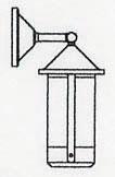 Arroyo Craftsman BB-6LWRM-S - 6" berkeley long body wall mount - wet rated