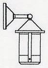 Arroyo Craftsman BB-6WF-RC - 6" berkeley wall mount - wet rated