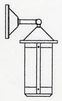 Arroyo Craftsman BB-7LWRM-RC - 7" berkeley long body wall mount - wet rated