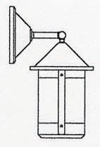 Arroyo Craftsman BB-8WCR-RC - 8" berkeley wall mount - wet rated