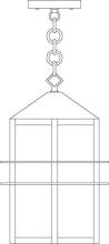 Arroyo Craftsman BEH-7WO-BZ - 7" bexley pendant