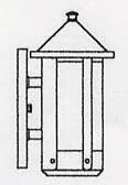Arroyo Craftsman BS-6LROF-RC - 6" berkeley long body wall sconce with roof