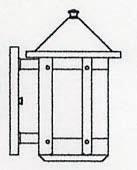 Arroyo Craftsman BS-7RCR-P - 7" berkeley wall sconce with roof