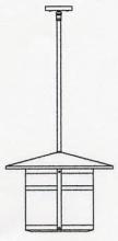 Arroyo Craftsman BSH-17F-VP - 17" berkeley stem hung pendant