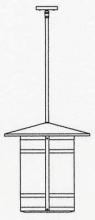 Arroyo Craftsman BSH-17LM-VP - 17" berkeley long body stem hung pendant