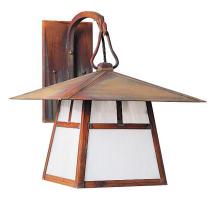 Arroyo Craftsman CB-12HF-BK - 12" carmel wall mount with hillcrest overlay
