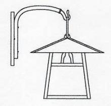 Arroyo Craftsman CB-15ETN-RC - 15" carmel wall mount without overlay (empty)