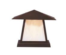 Arroyo Craftsman CC-12HTN-BK - 12" carmel column mount with hillcrest overlay