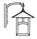 Arroyo Craftsman EB-9HFRM-RC - 9" evergreen wall mount with hummingbird filigree