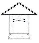 Arroyo Craftsman EC-16TTN-BK - 16" evergreen column mount with t-bar overlay