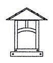 Arroyo Craftsman EC-9SFCR-S - 9" evergreen column mount with sycamore filigree
