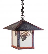 Arroyo Craftsman EH-16HFOF-P - 16" evergreen pendant with hummingbird filigree