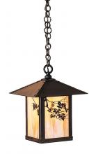 Arroyo Craftsman EH-9AAM-P - 9" evergreen pendant with classic arch overlay