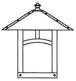 Arroyo Craftsman EW-16TF-P - 16" evergreen flush wall mount with t-bar overlay