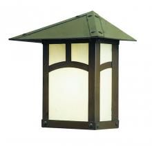 Arroyo Craftsman EW-7SFRM-MB - 7" evergreen flush wall mount with sycamore filigree