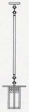 Arroyo Craftsman GSH-9AM-S - 9" glasgow stem mount pendant