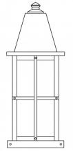 Arroyo Craftsman HC-8LM-BZ - 8" hartford long body column mount