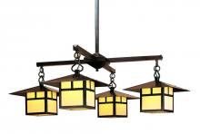 Arroyo Craftsman MCH-12/4HFM-MB - 12" monterey 4 light chandelier with hummingbird filigree