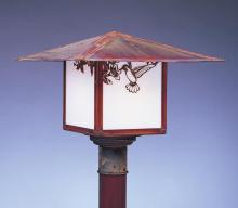 Arroyo Craftsman MP-17HFWO-P - 17" monterey post mount with hummingbird filigree