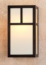 Arroyo Craftsman MS-12TTN-RB - 12" mission sconce with t-bar overlay