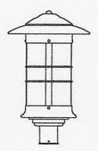 Arroyo Craftsman NP-14LRM-BZ - 14" newport long body post mount fixture