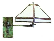 Arroyo Craftsman PSA-1OOF-RB - pasadena wall mount swing arm one light, oak tree filigree