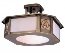 Arroyo Craftsman SCCM-15GW-RB - 15" saint clair inverted semi-flush ceiling mount