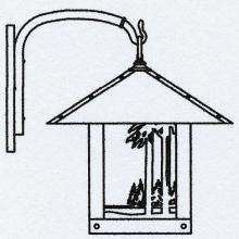 Arroyo Craftsman TRB-16DRRM-RC - 16" timber ridge wall bracket with deer filigree