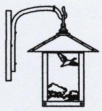 Arroyo Craftsman TRB-9GSM-RC - 9" timber ridge wall bracket with goose filigree
