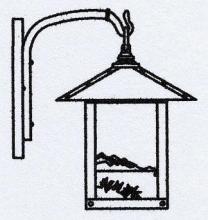 Arroyo Craftsman TRB-9TRCR-RC - 9" timber ridge wall bracket with trout filigree