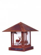 Arroyo Craftsman TRC-12DRGW-VP - 12" timber ridge column mount with deer filigree