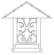 Arroyo Craftsman TRC-16ASTN-VP - 16" timber ridge column mount with ashbury  filigree