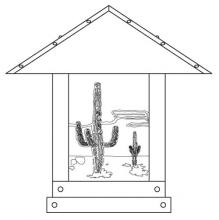 Arroyo Craftsman TRC-16CTRM-BZ - 16" timber ridge column mount with cactus  filigree