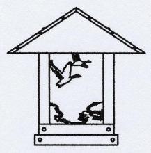 Arroyo Craftsman TRC-16GSGW-BZ - 16" timber ridge column mount with goose filigree