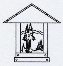 Arroyo Craftsman TRC-16MNM-VP - 16" timber ridge column mount with mountain filigree