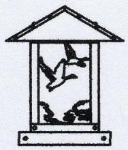 Arroyo Craftsman TRC-9GSGW-BZ - 9" timber ridge column mount with goose filigree