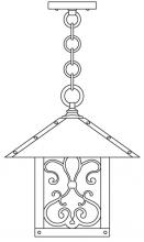 Arroyo Craftsman TRH-12ASTN-RB - 12" timber ridge pendant with ashbury  filigree