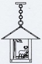 Arroyo Craftsman TRH-16DRRM-RB - 16" timber ridge pendant with deer filigree