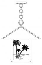 Arroyo Craftsman TRH-16PTCR-VP - 16" timber ridge pendant with palm tree  filigree