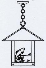 Arroyo Craftsman TRH-16TRWO-RB - 16" timber ridge pendant with trout filigree