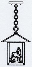 Arroyo Craftsman TRH-9HSOF-BZ - 9" timber ridge pendant with horse filigree